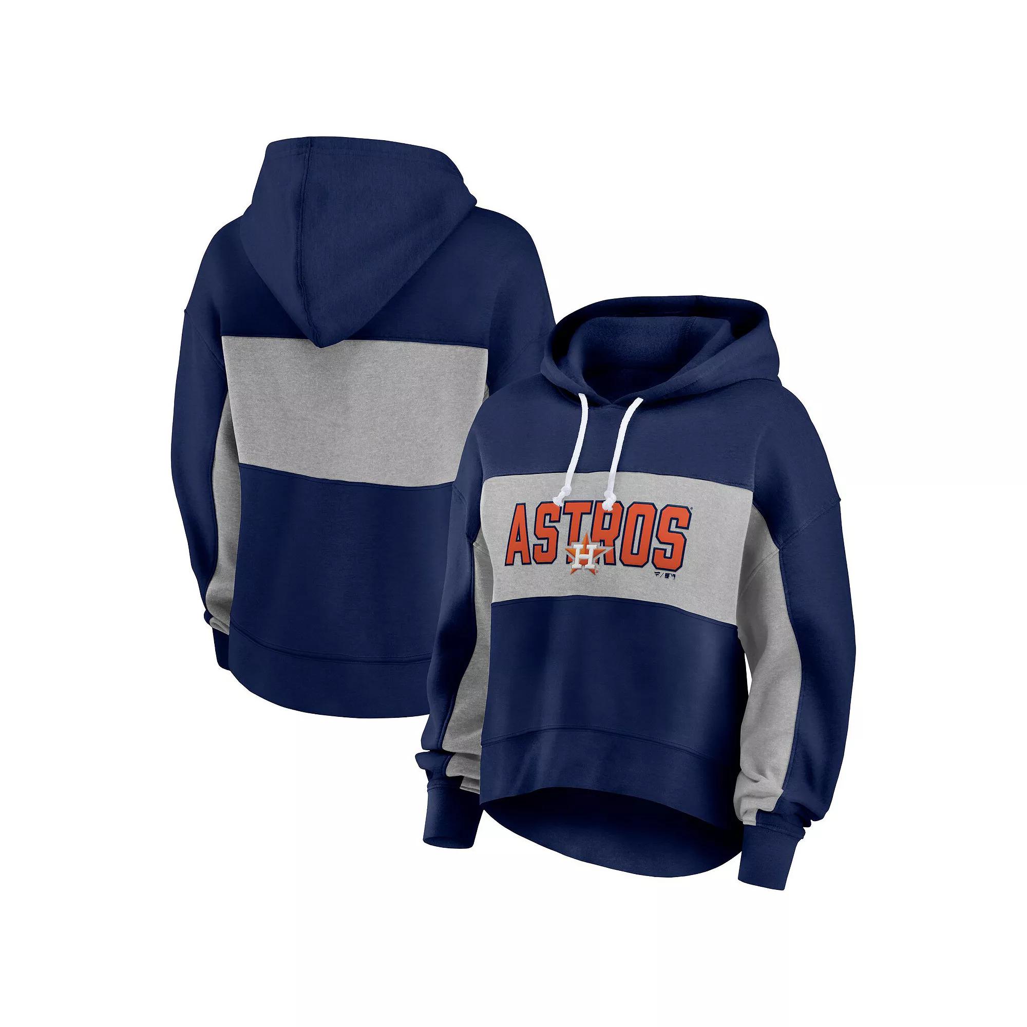 Women's Fanatics Branded Navy Atlanta Braves Filled Stat Sheet Pullover Hoodie, Size: 2XL, Blue Product Image