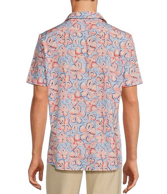 Rowm Rec + Relax Short Sleeve Performance Abstract Floral Print Shirt Product Image