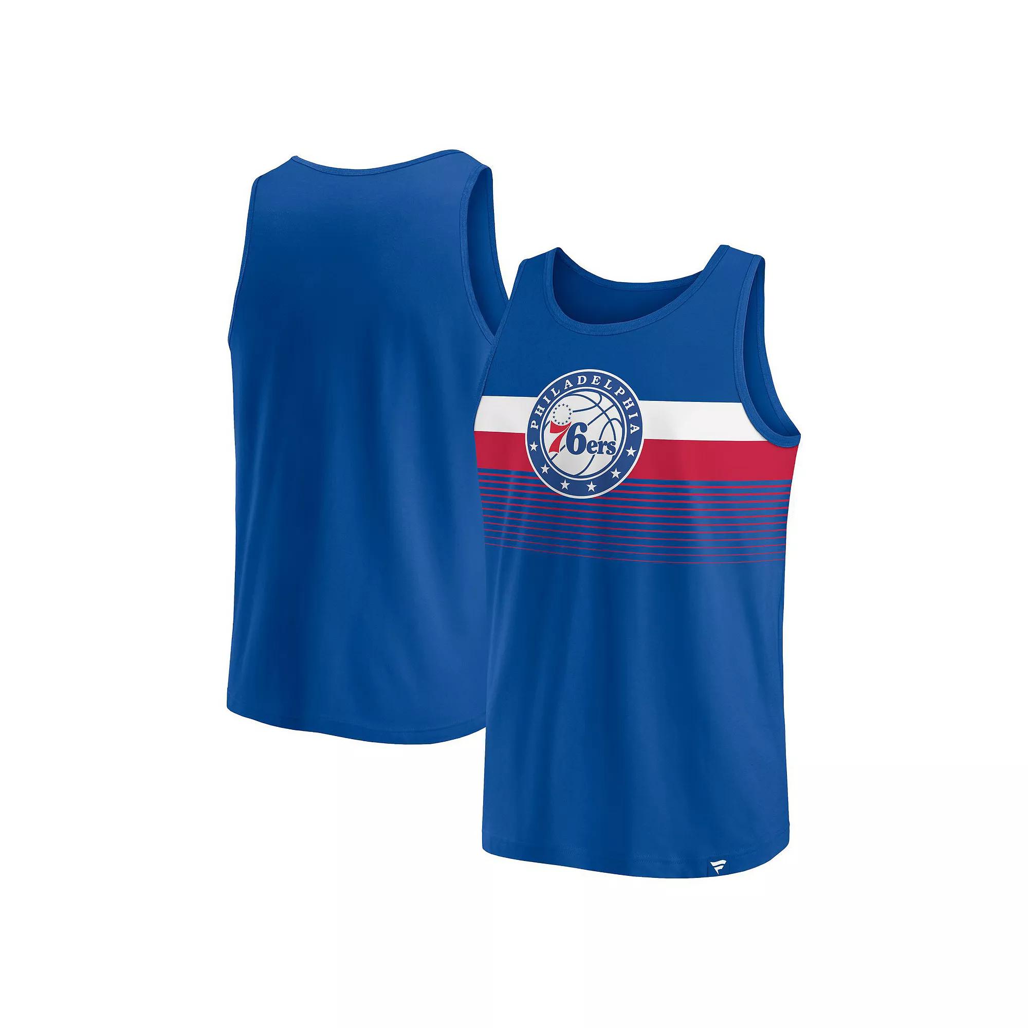 Men's Fanatics Branded Royal Philadelphia 76ers Wild Game Tank Top,  Product Image