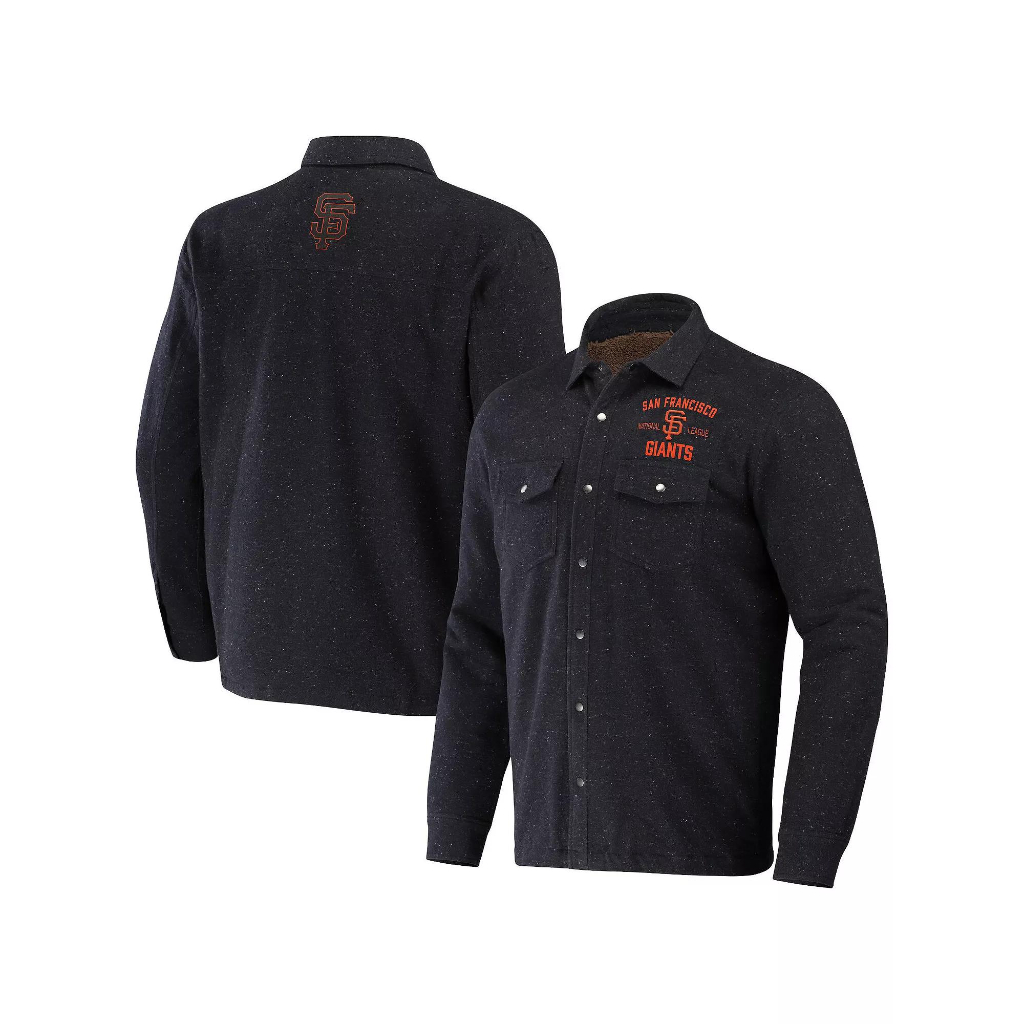 Men's Darius Rucker Collection by Fanatics Heather Charcoal Miami Hurricanes Sherpa-Lined Full-Snap Shacket,  Product Image