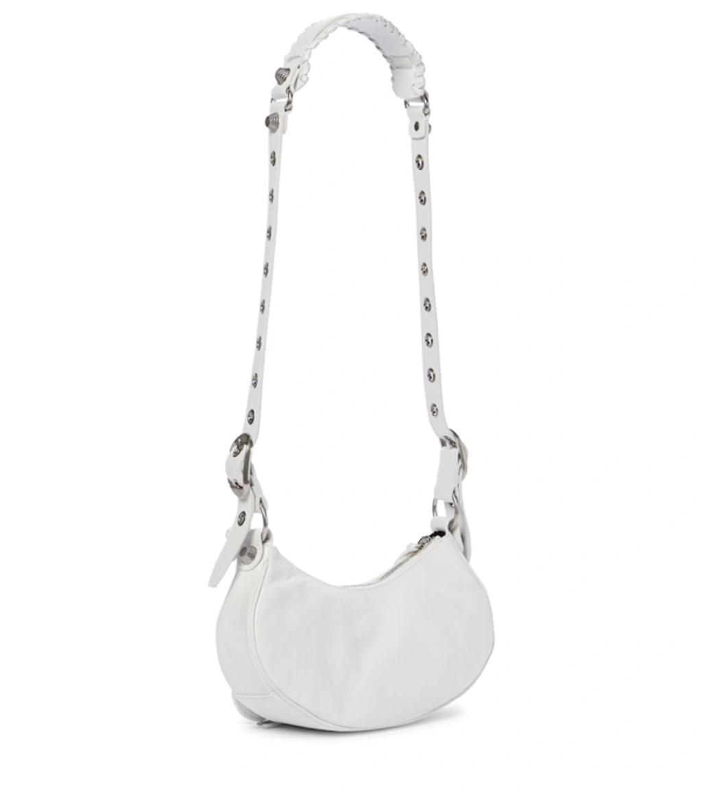 BALENCIAGA Le Cagole Xs Leather Shoulder Bag In Blue Product Image