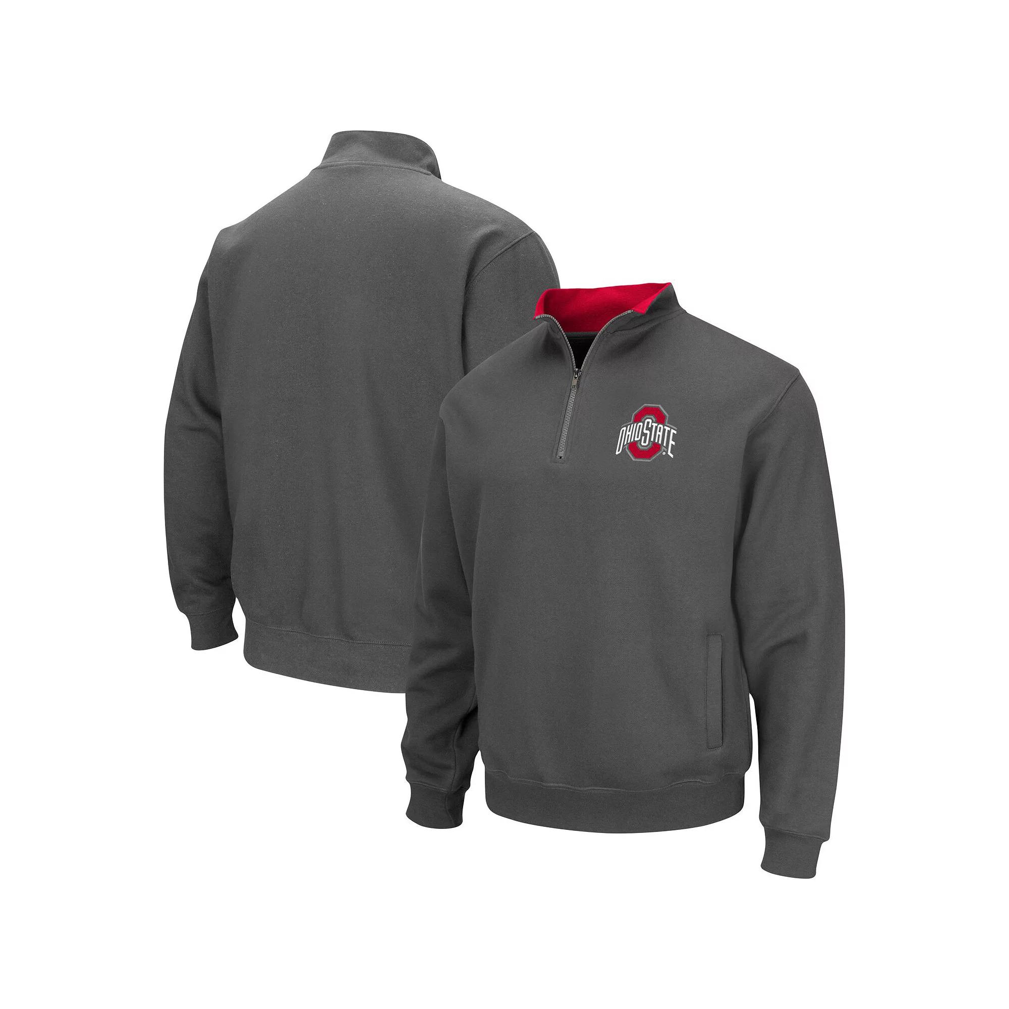 Men's Colosseum Charcoal Ohio State Buckeyes Tortugas Team Logo Quarter-Zip Jacket,  Product Image