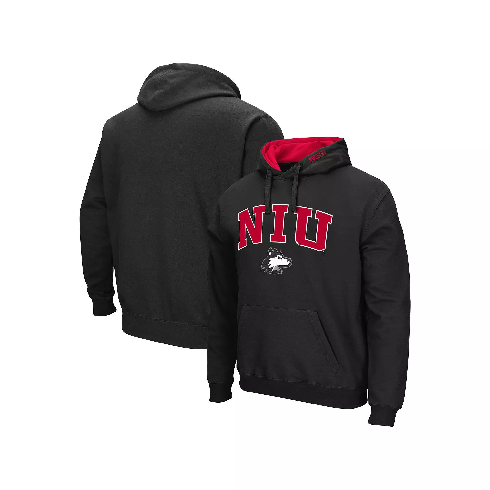 Men's Colosseum Charcoal Northern Iowa Panthers Arch and Logo Pullover Hoodie,  Product Image