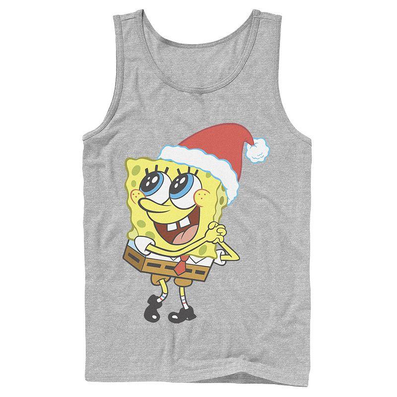 Men's Nickelodeon SpongeBob SquarePants Santa Hat Dreaming Of Christmas Tank Top,  Product Image