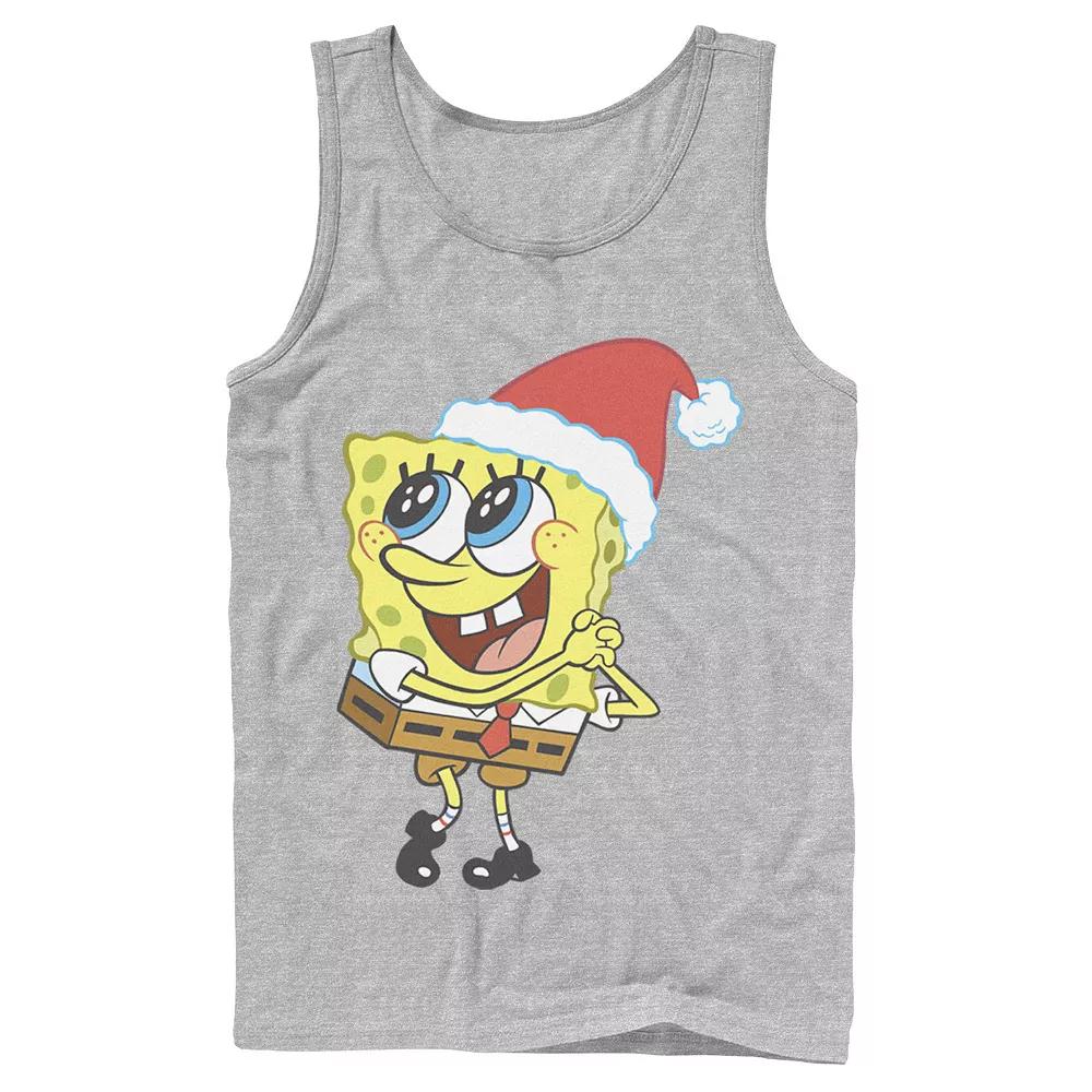 Men's Nickelodeon SpongeBob SquarePants Santa Hat Dreaming Of Christmas Tank Top,  Product Image