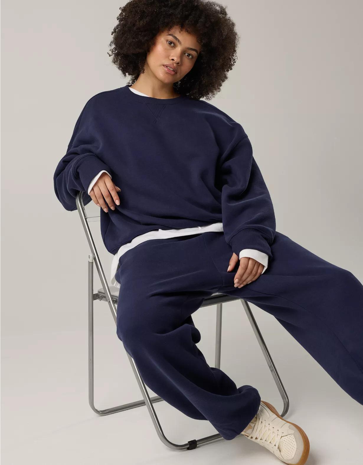 OFFLINE By Aerie Cloud Fleece Oversized Crewneck Product Image