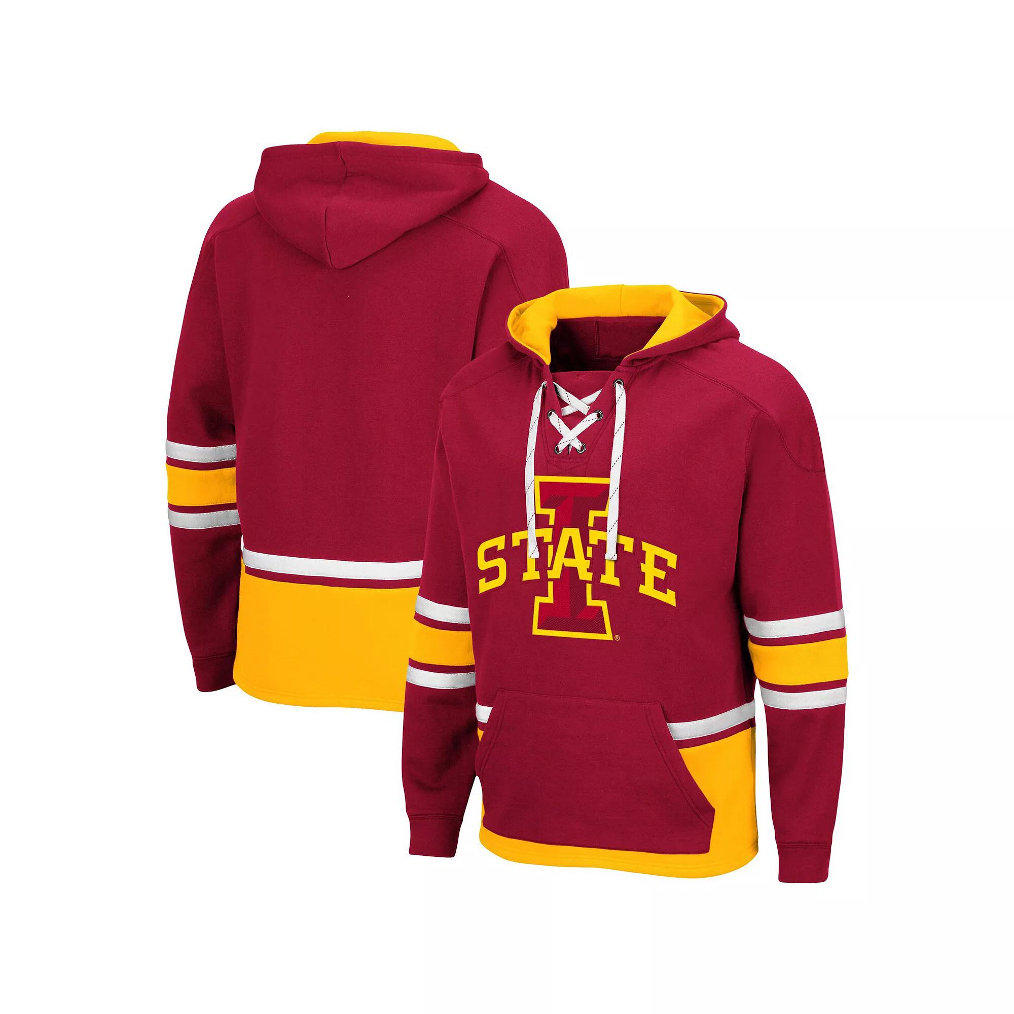 Men's Colosseum Cardinal Iowa State Cyclones Lace Up 3.0 Pullover Hoodie, Size: Medium, Red Product Image