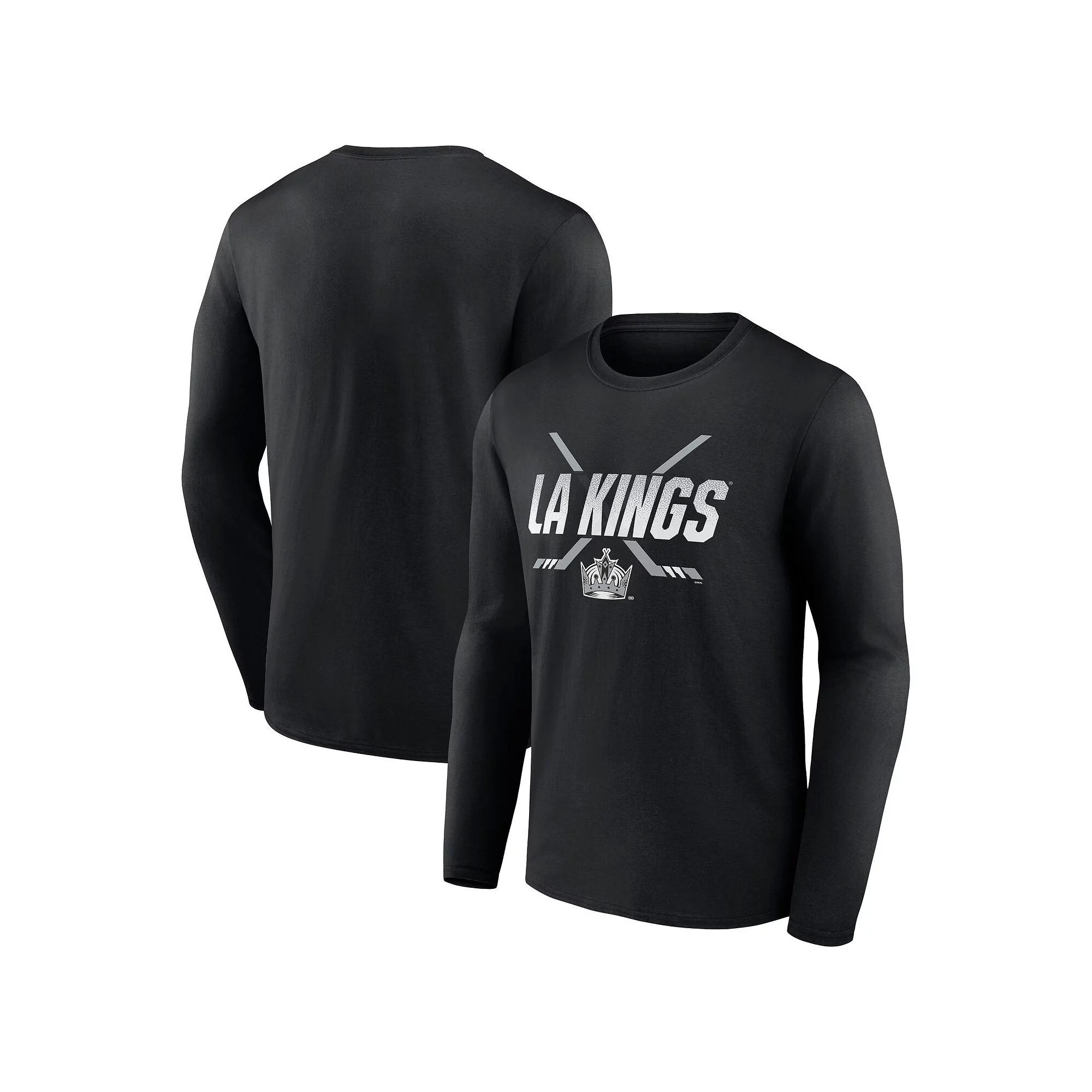 Men's Fanatics Black Los Angeles Kings Covert Long Sleeve T-Shirt, Size: Small, Kgs Black Product Image