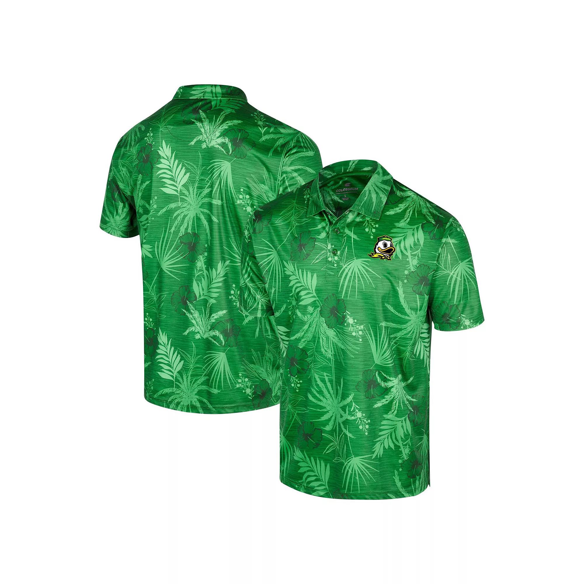 Men's Colosseum Green Oregon Ducks Big & Tall Palms Polo, Size: 5XB Product Image