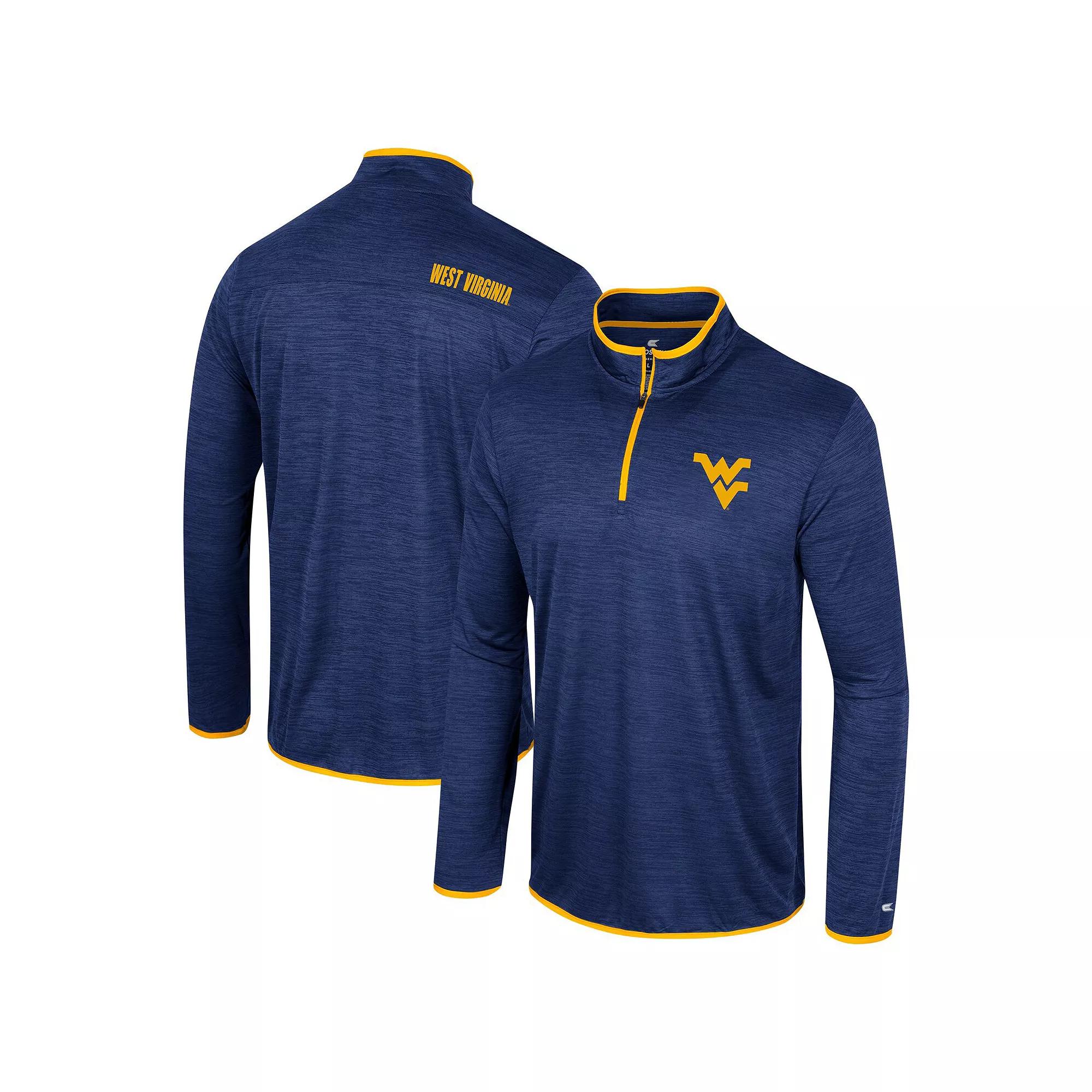 Men's Colosseum Navy West Virginia Mountaineers Wright Quarter-Zip Windshirt, Size: Large, Blue Product Image