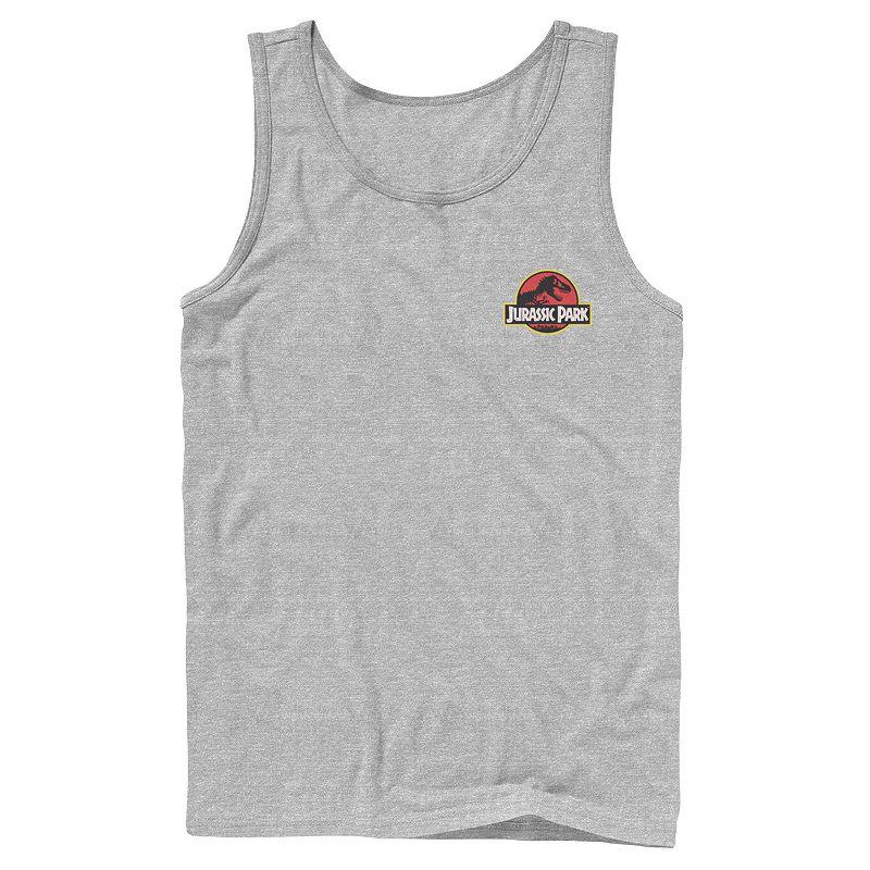 Mens Jurassic Park Logo Red & Yellow Pocket Tank Top, Men's,  Product Image