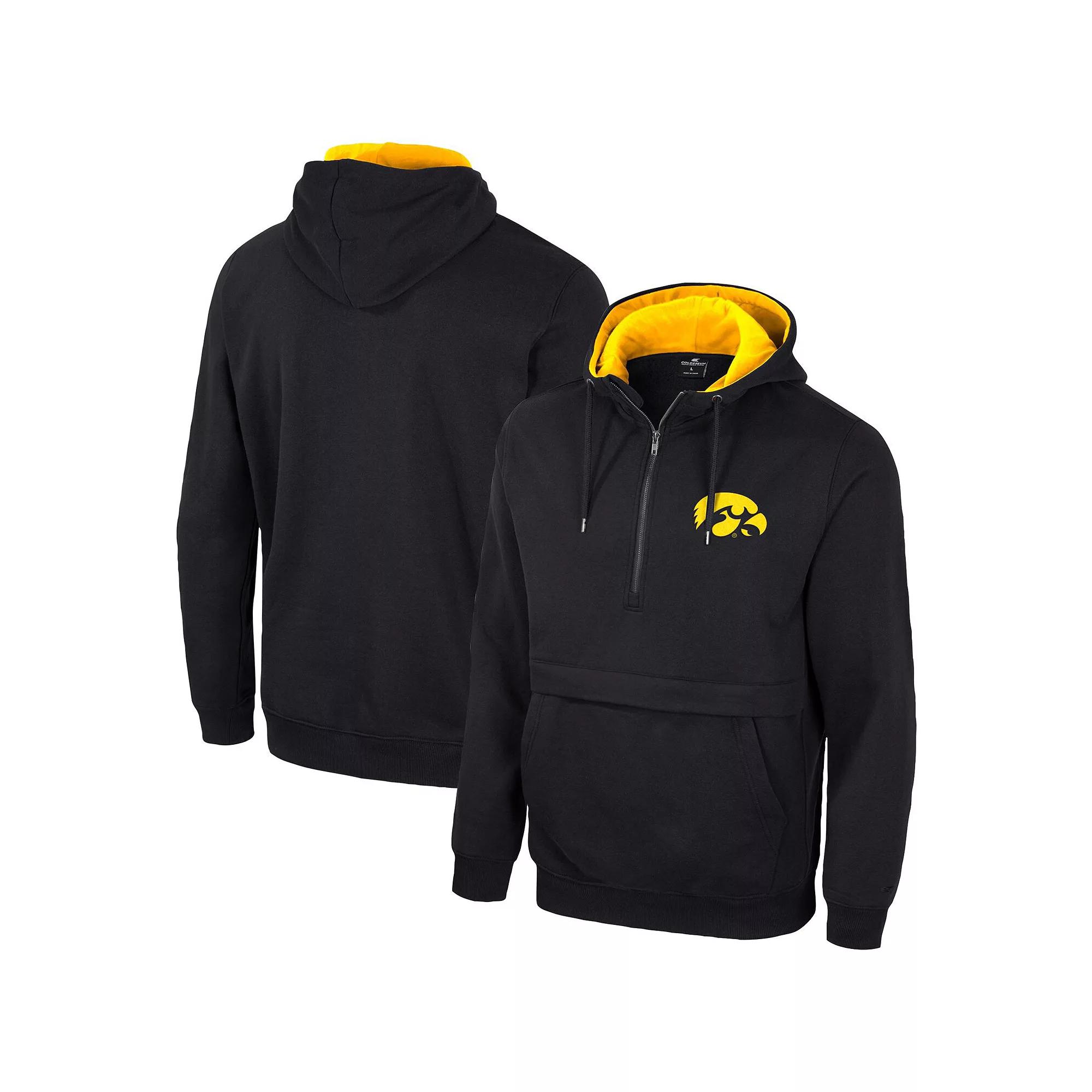 Men's Colosseum Black Iowa Hawkeyes Half-Zip Hoodie,  Product Image