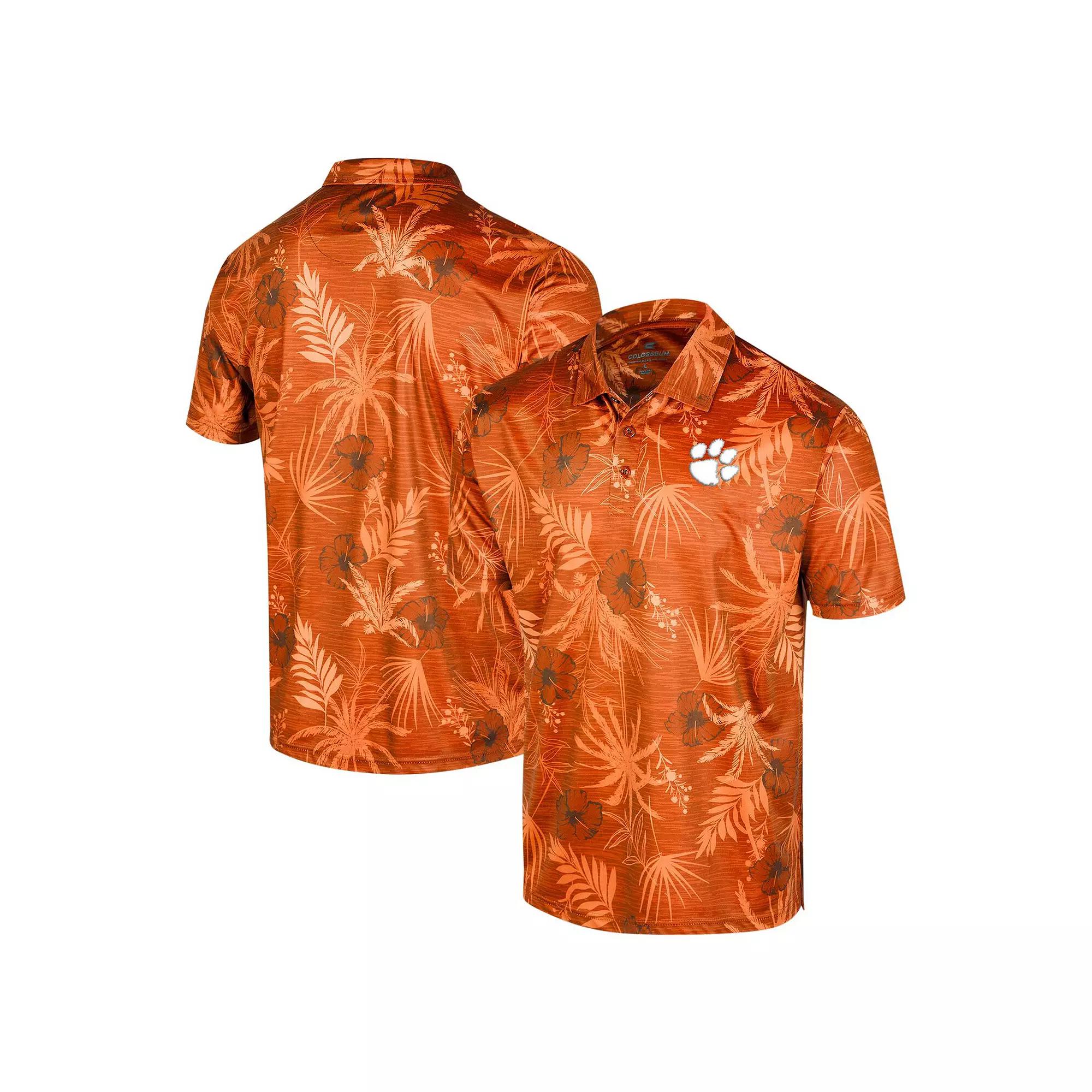 Men's Colosseum Orange Clemson Tigers Big & Tall Palms Polo,  Product Image