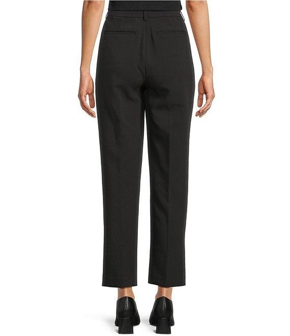 Gibson & Latimer Perfect Fit Woven High Rise Pleated Front Coordinating Suiting Tapered Ankle Trouser Pants Product Image