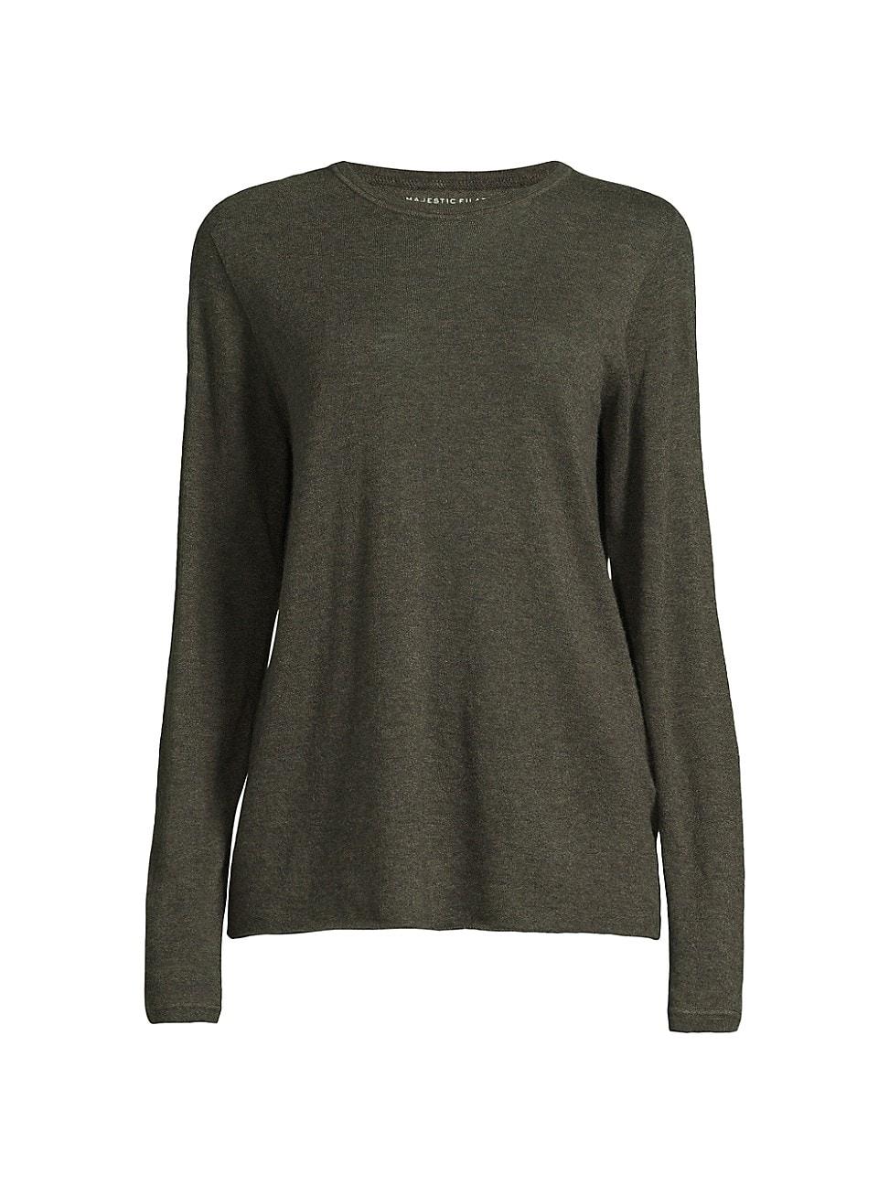 Womens Cashmere Crewneck Sweater Product Image