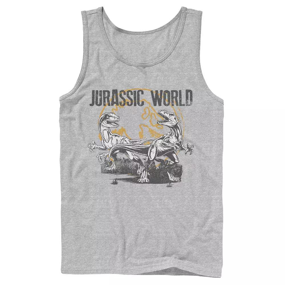 Men's Jurassic World Distressed Raptor Battle Tank Top,  Product Image