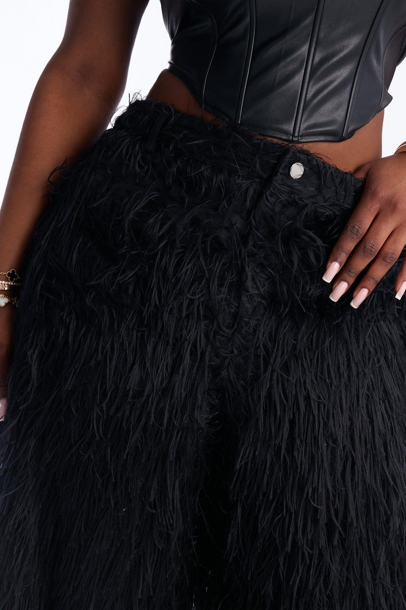 Soft But Savage Low Rise Frayed Pant 33″ - Black Female Product Image