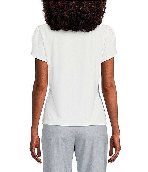 Preston & York Arianna Short Tulip Sleeve Crew Neck Knit Shirt Product Image