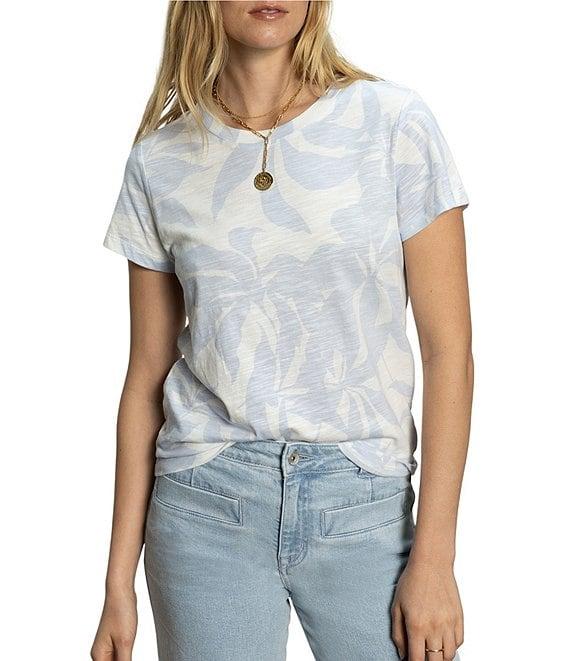 Sanctuary The Perfect Tee Crew Neck Earth Ivy Floral Print Short Sleeve Top Product Image