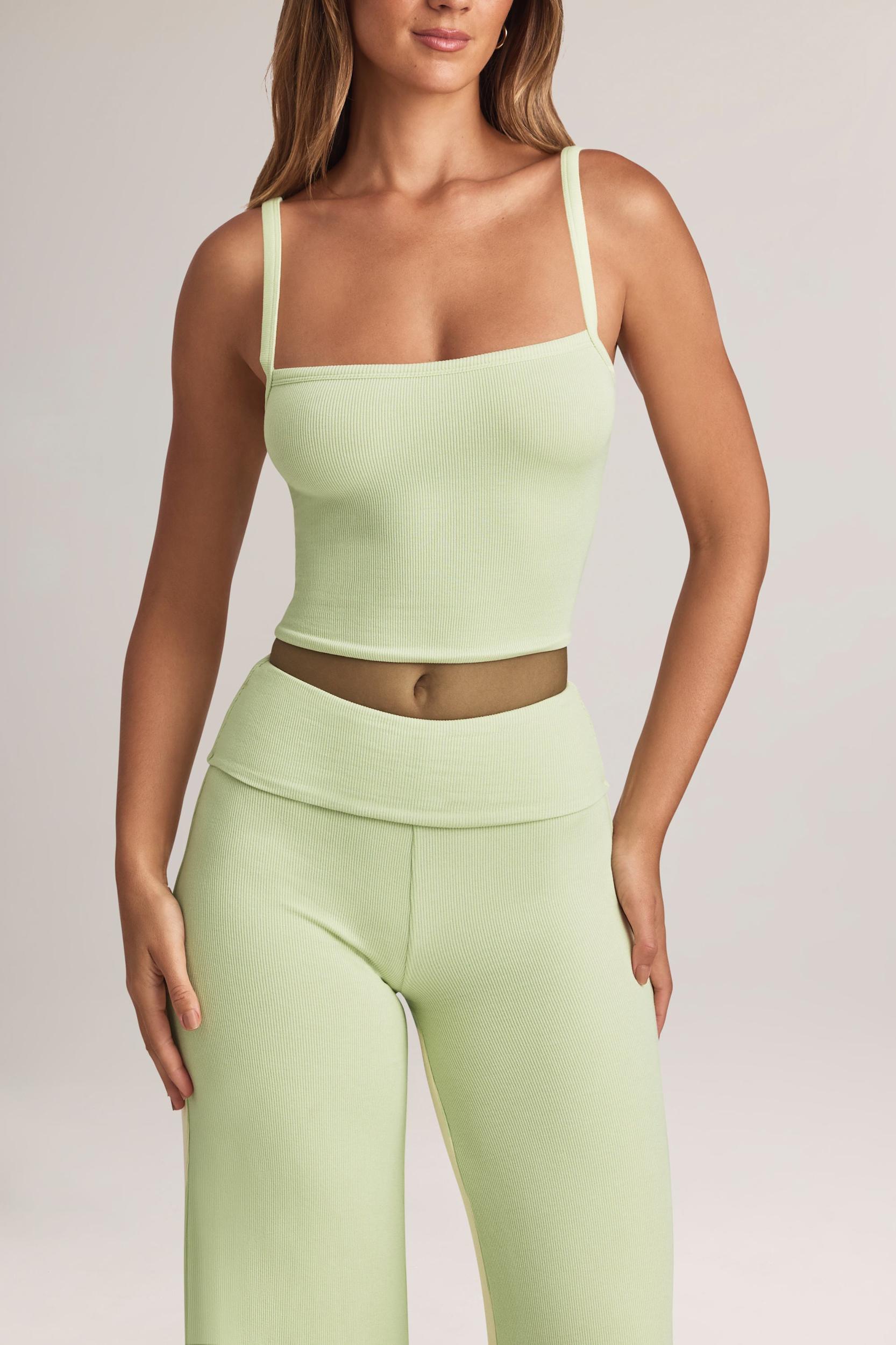 Modal Square-Neck Camisole Top in Sage Green Product Image