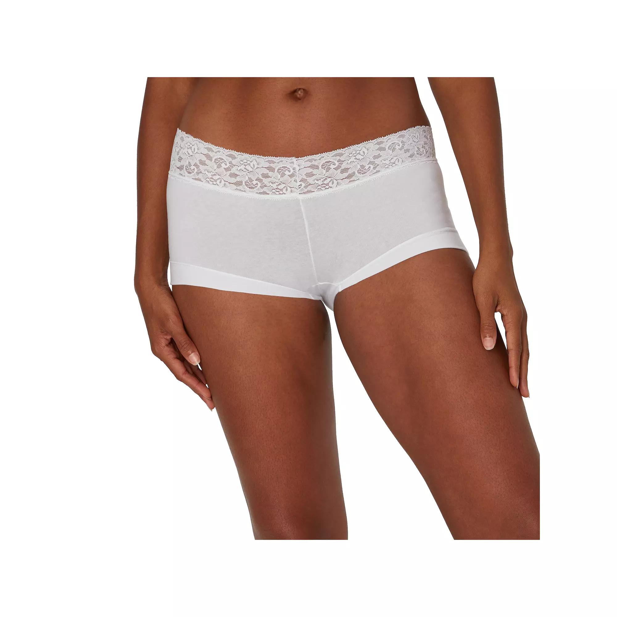 Maidenform® Dream® Cotton Lace-Trim Boyshort Underwear 40859, Women's,  Product Image