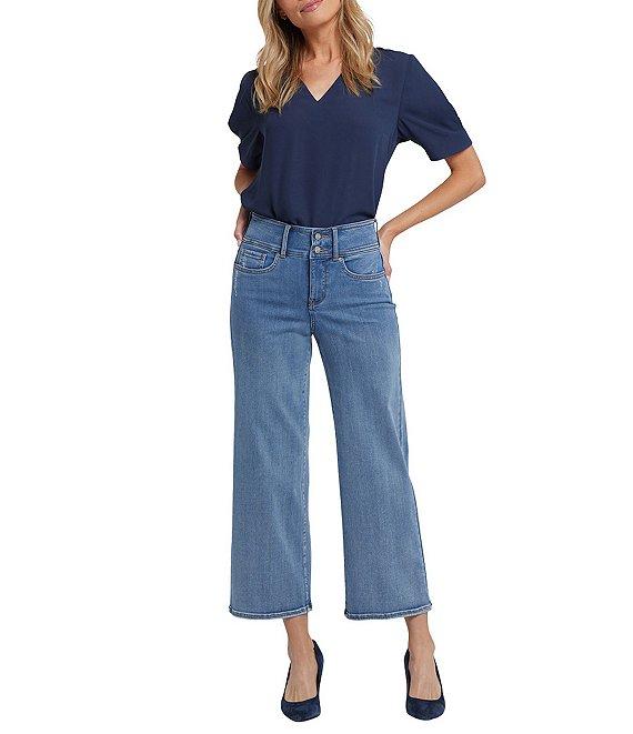 NYDJ Teresa Stretch Denim Lift Tuck® Wide Leg Ankle Jeans Product Image