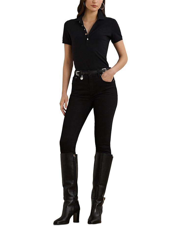 Floral-Logo Cotton Piqué Polo Shirt Product Image