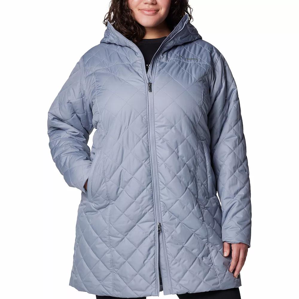 Plus Size Columbia Copper Crest II Long Jacket, Women's, Size: 2XL, Tradewinds Grey Product Image