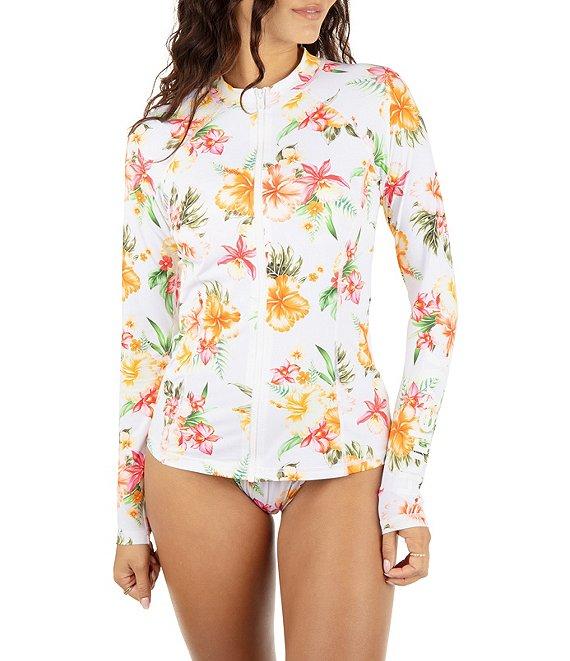 Hurley Malia Rib Floral Low Waist Moderate Swim Bottom Product Image