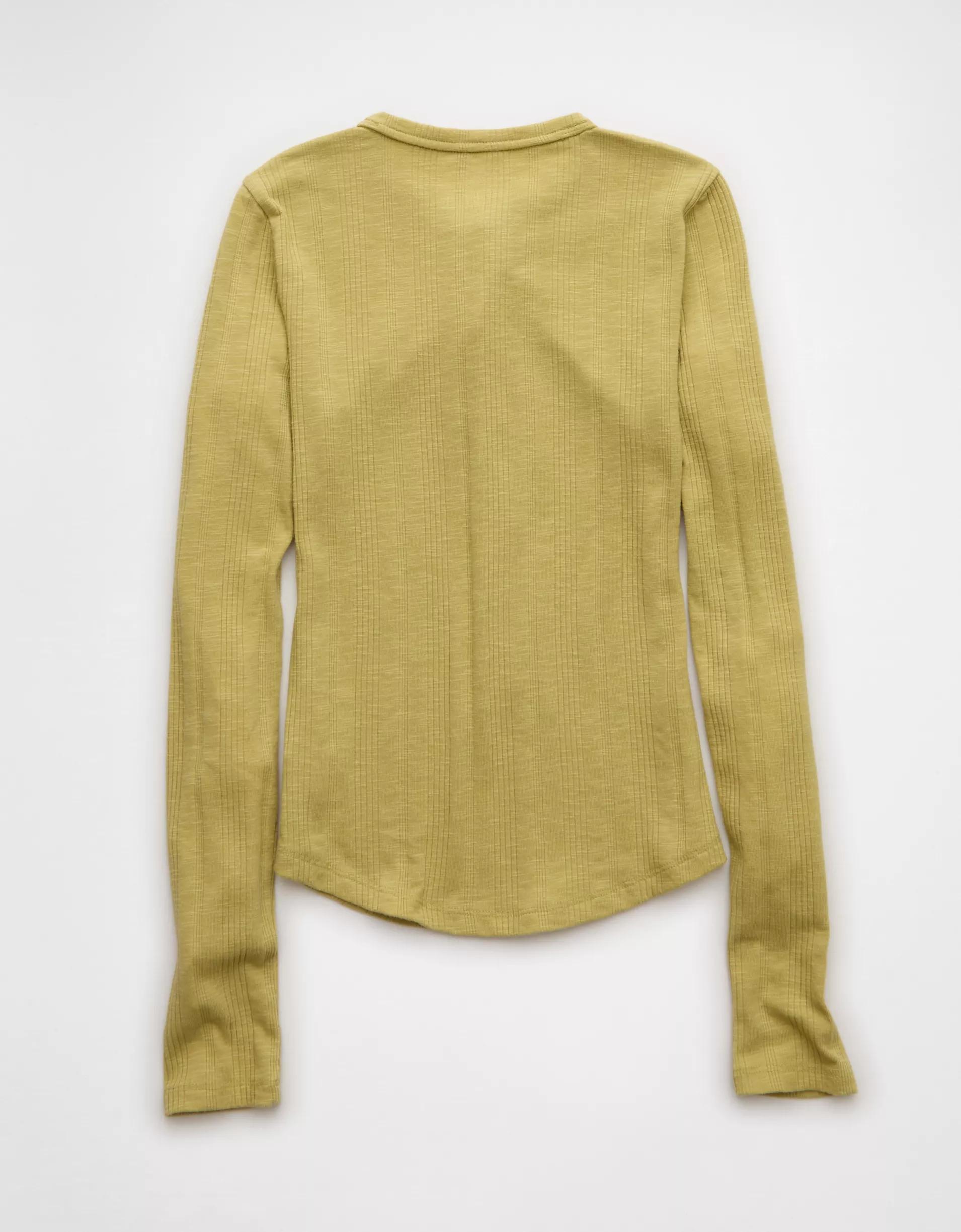 AE Long Sleeve Henley T-Shirt Product Image