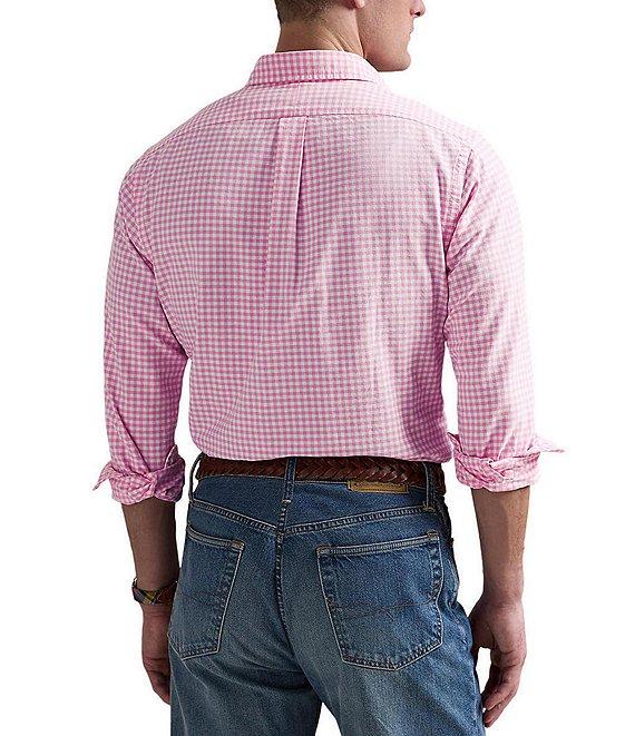 Polo Ralph Lauren Classic Fit Gingham Oxford Long Sleeve Plaid Shirt Product Image