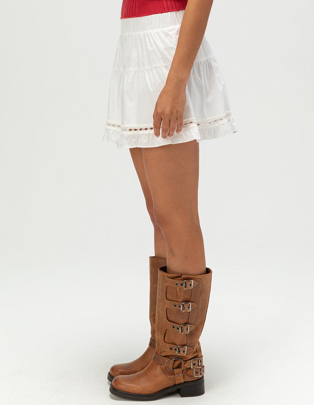 RSQ Womens A-Line Mini Skirt - WHITE Product Image