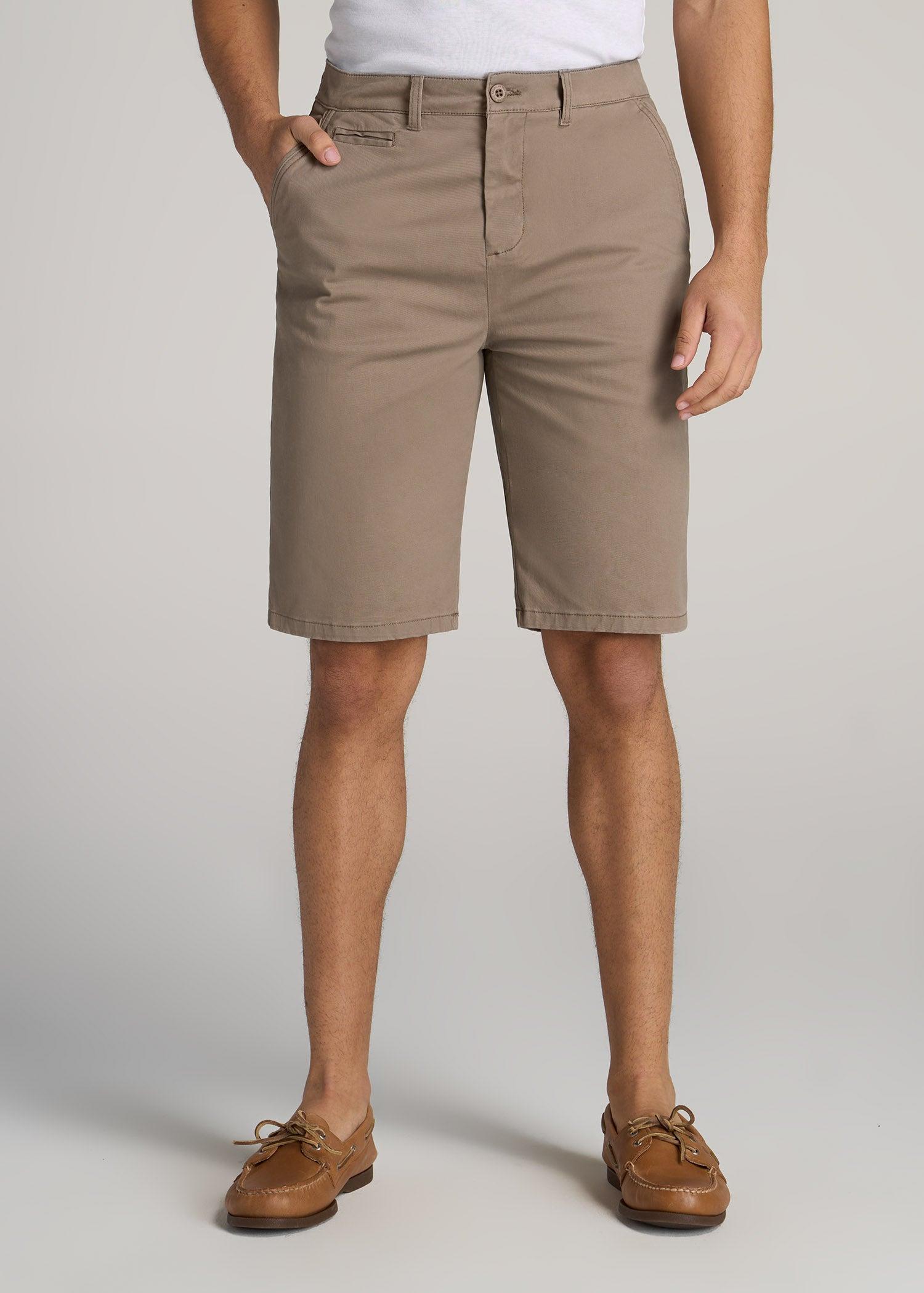 Chino Shorts for Tall Men in Desert Khaki Male Product Image