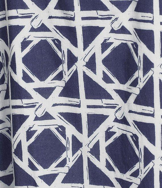 Jude Connally Helen Bamboo Rattan Print Stand Collar Long Sleeve Dress Product Image