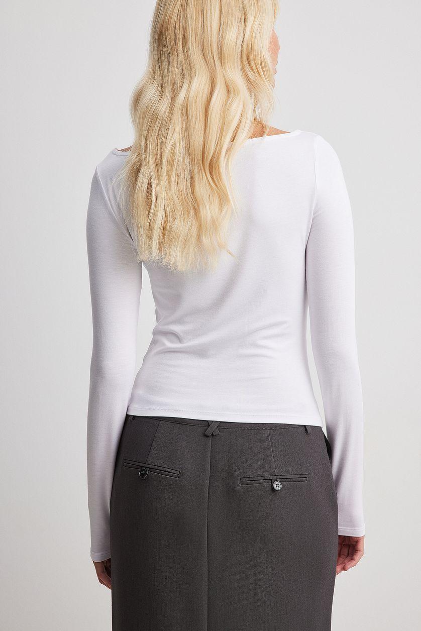 Boat Neck Long Sleeve Top Product Image