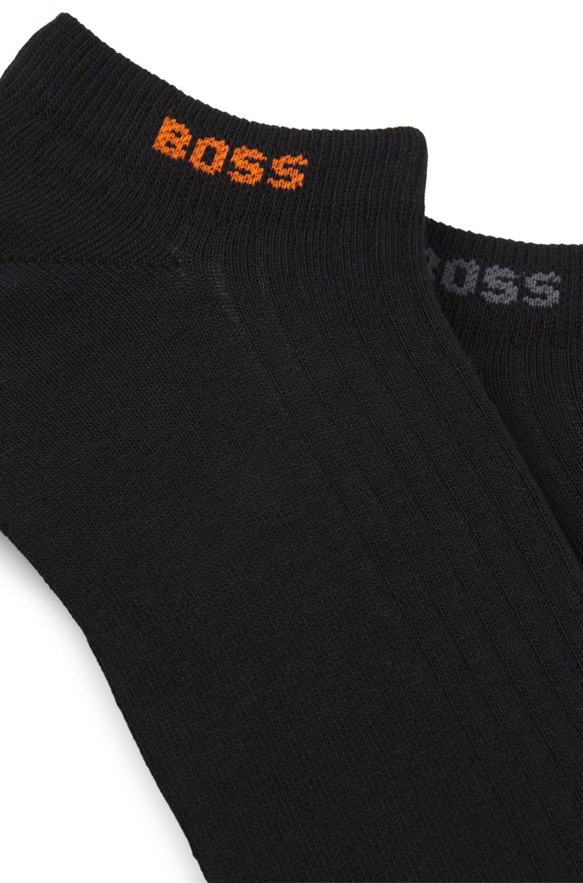 BOSS - Two-pack of ankle socks in a cotton blend - White Product Image