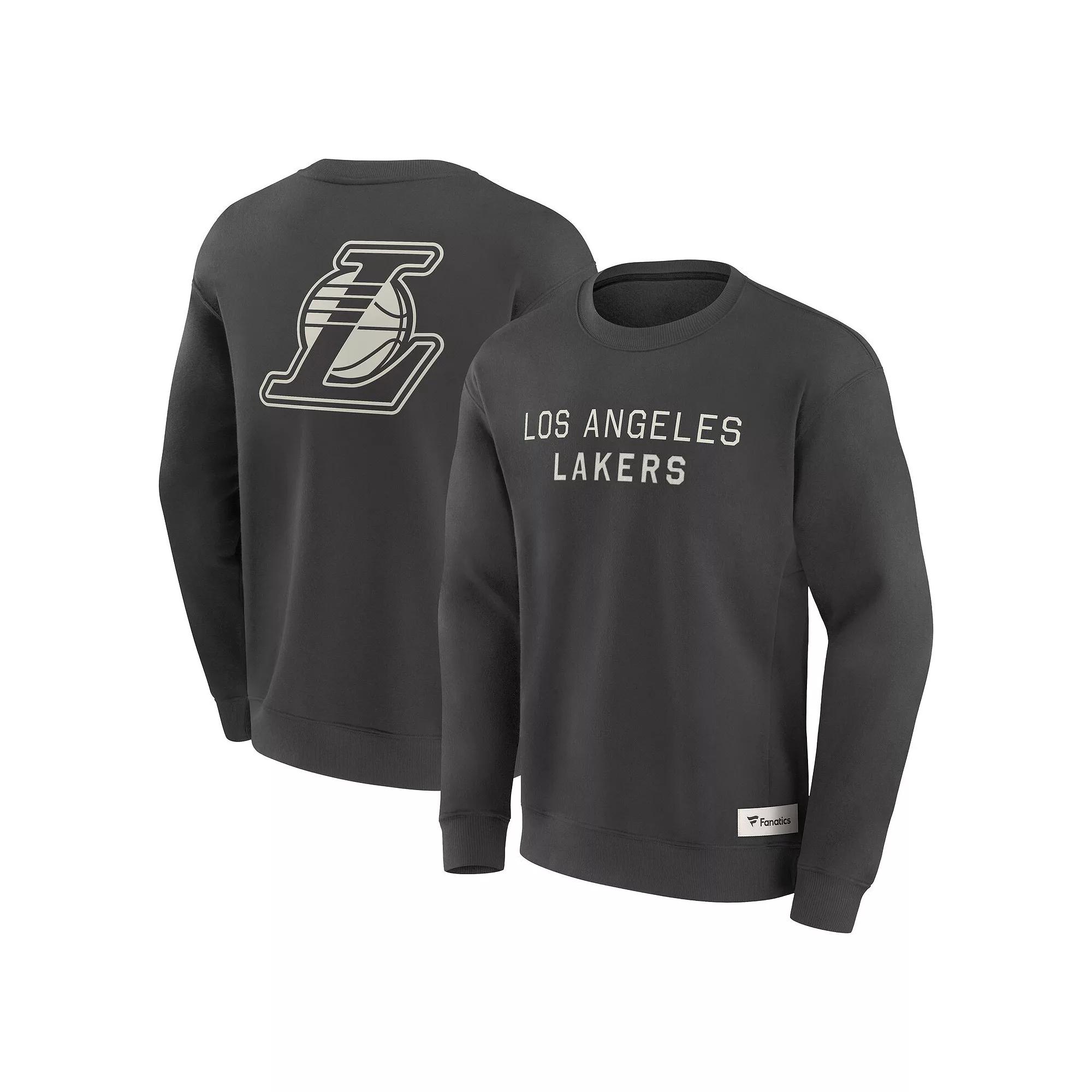 Men's Fanatics Gray Los Angeles Lakers Elements Future Ground Lettering Pullover Sweatshirt, Size: 2XL, Grey Product Image