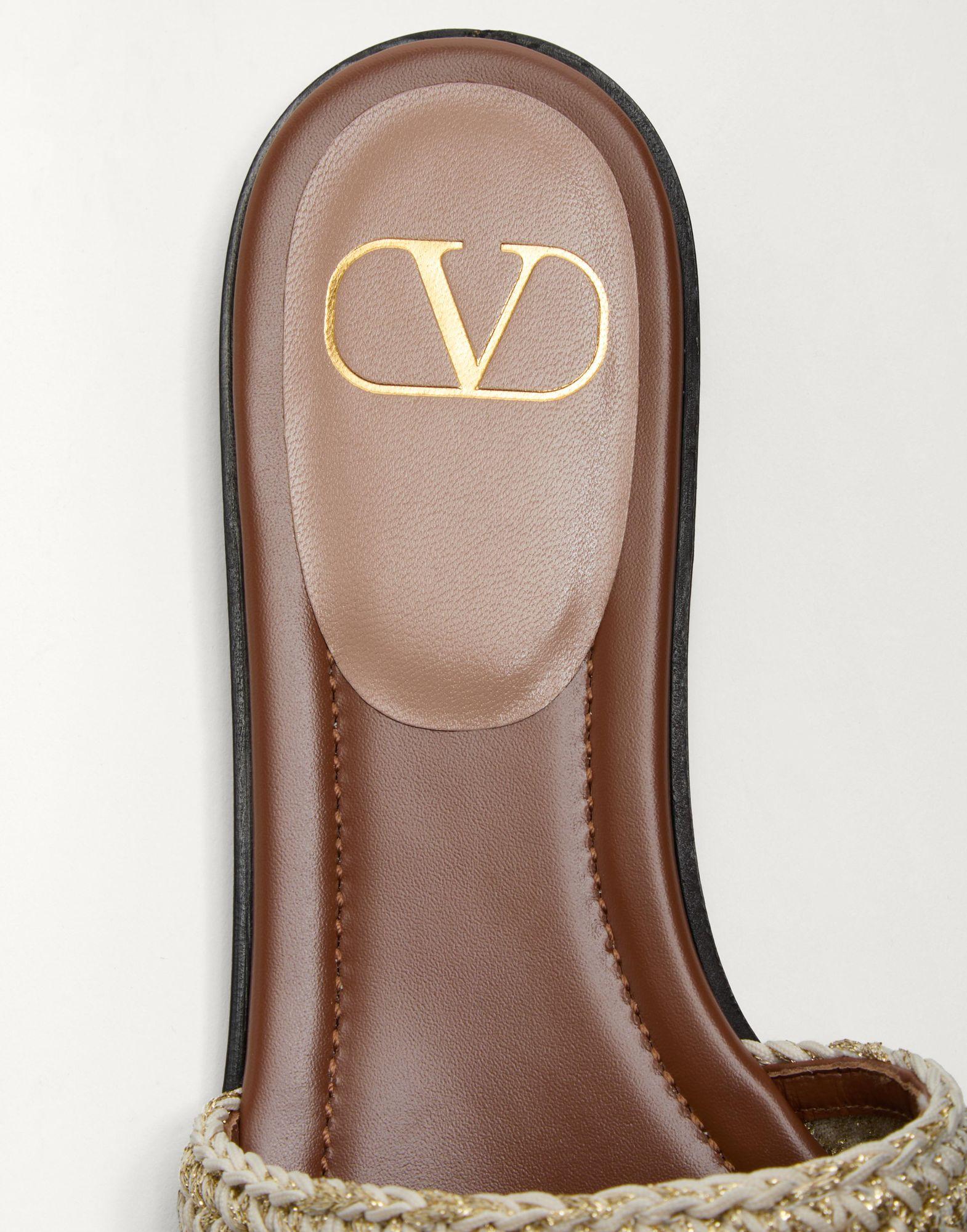 Vlogo Signature Slide Sandal With Crochet Embroidery Product Image