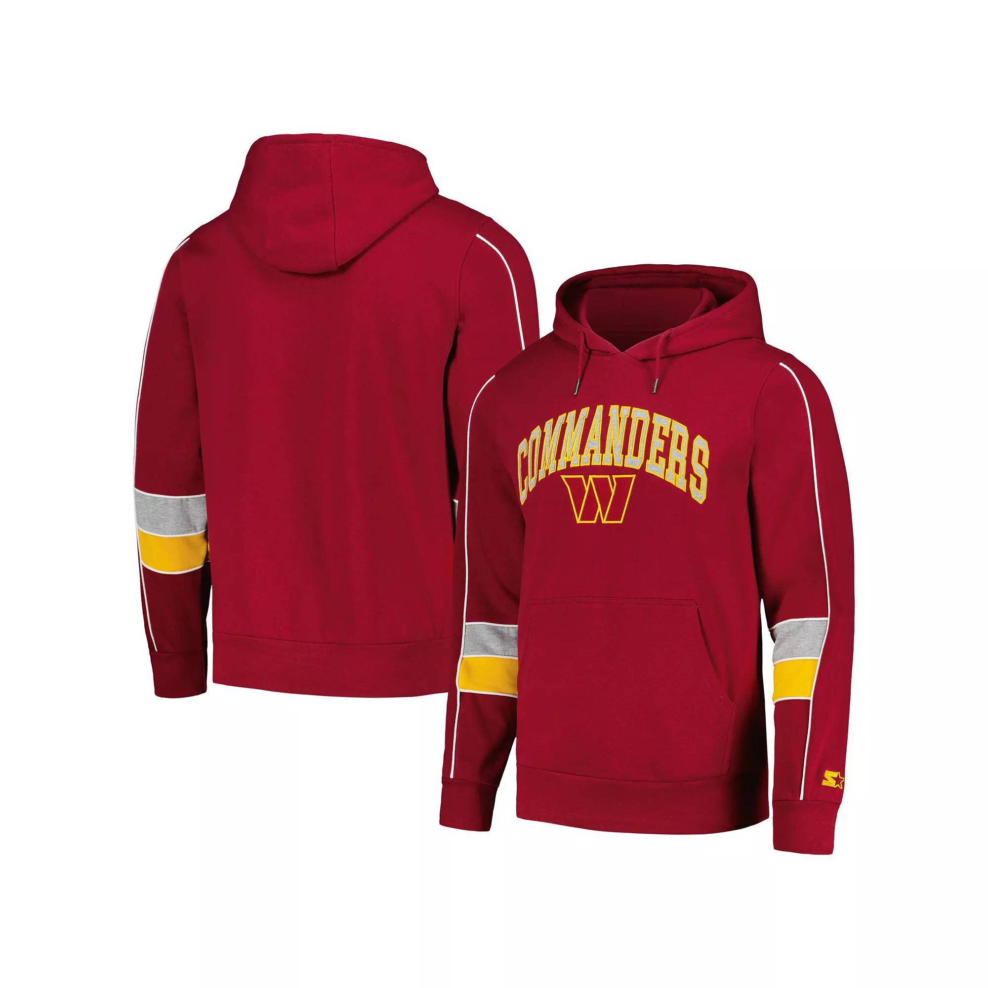 Men's Starter Red Tampa Bay Buccaneers Captain Pullover Hoodie,  Product Image