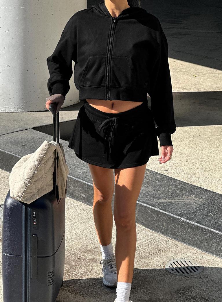 Down Low Fleece Skort Black Product Image