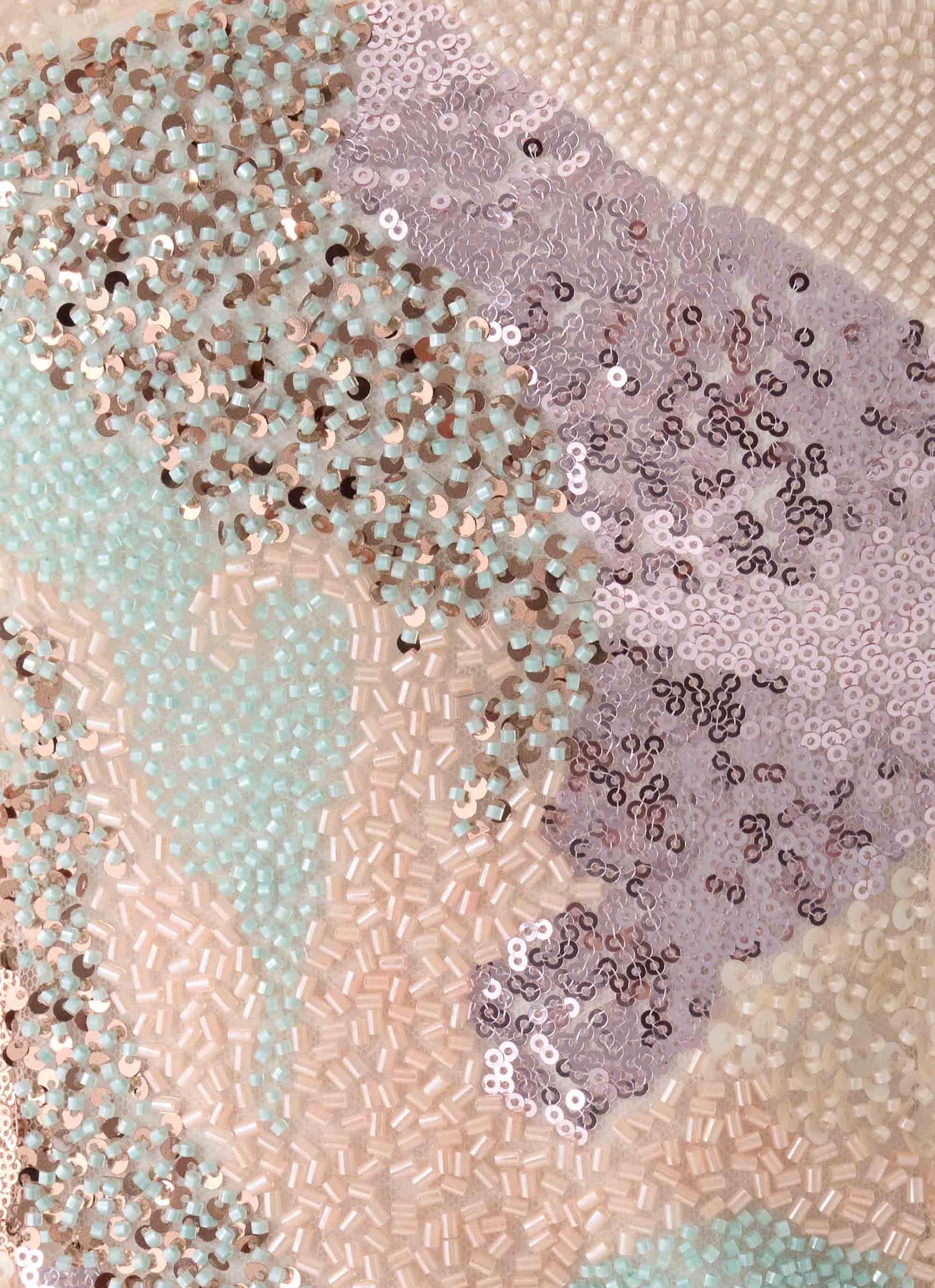 Elyna Beaded Mini Skirt - Swirl Sequin Product Image