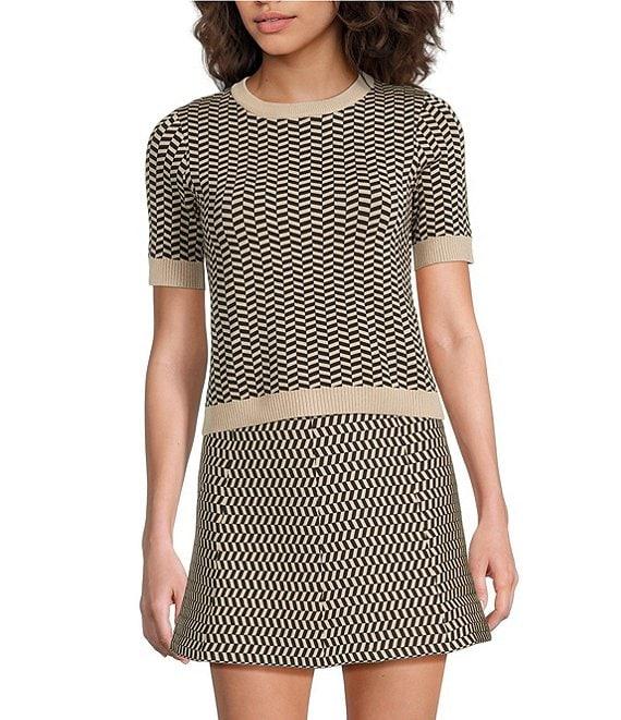 Lucy Paris Pip Coordinating Printed A-Line Mini Skirt Product Image