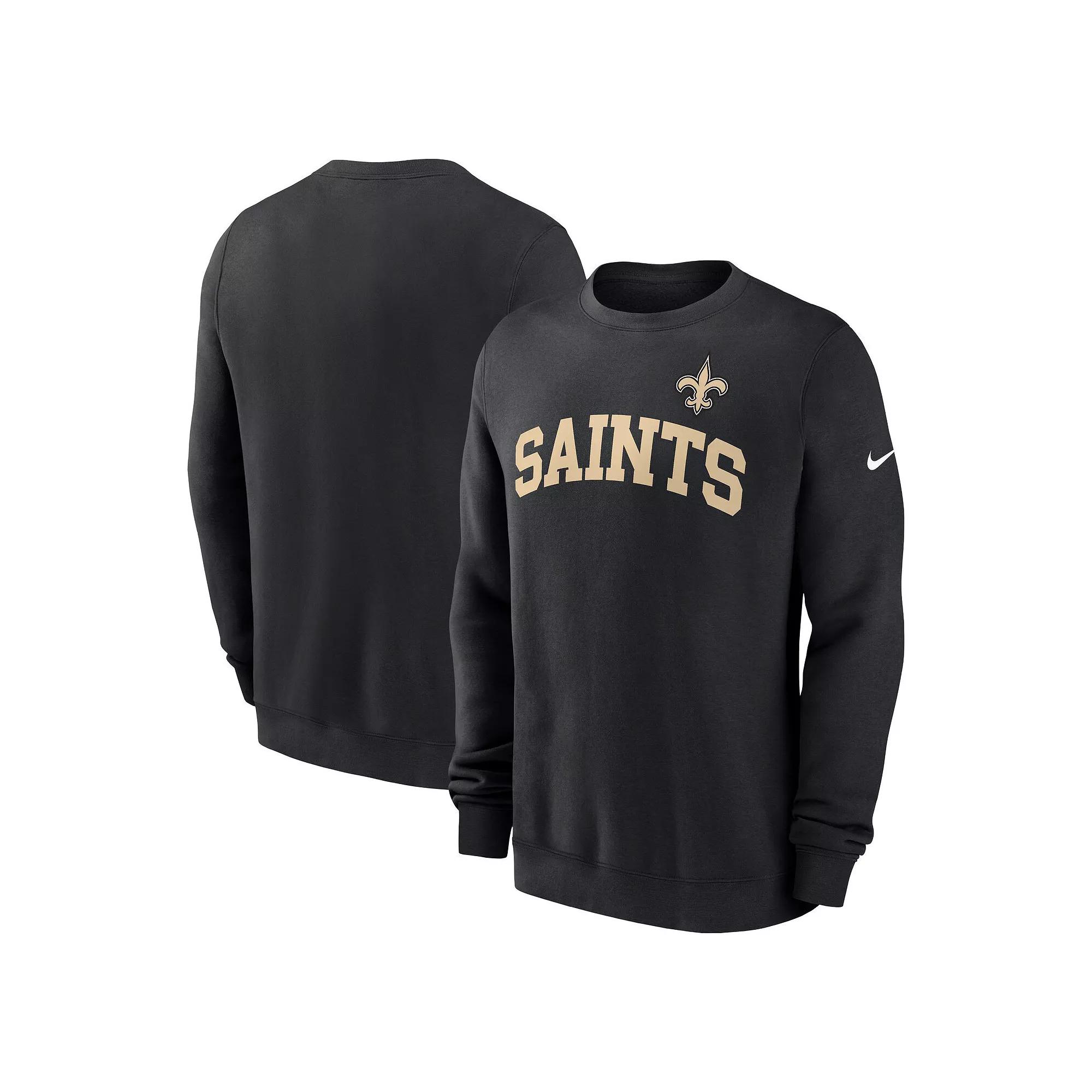 Men's Nike Black New Orleans Saints Club Pullover Sweatshirt, Size: 2XL Product Image