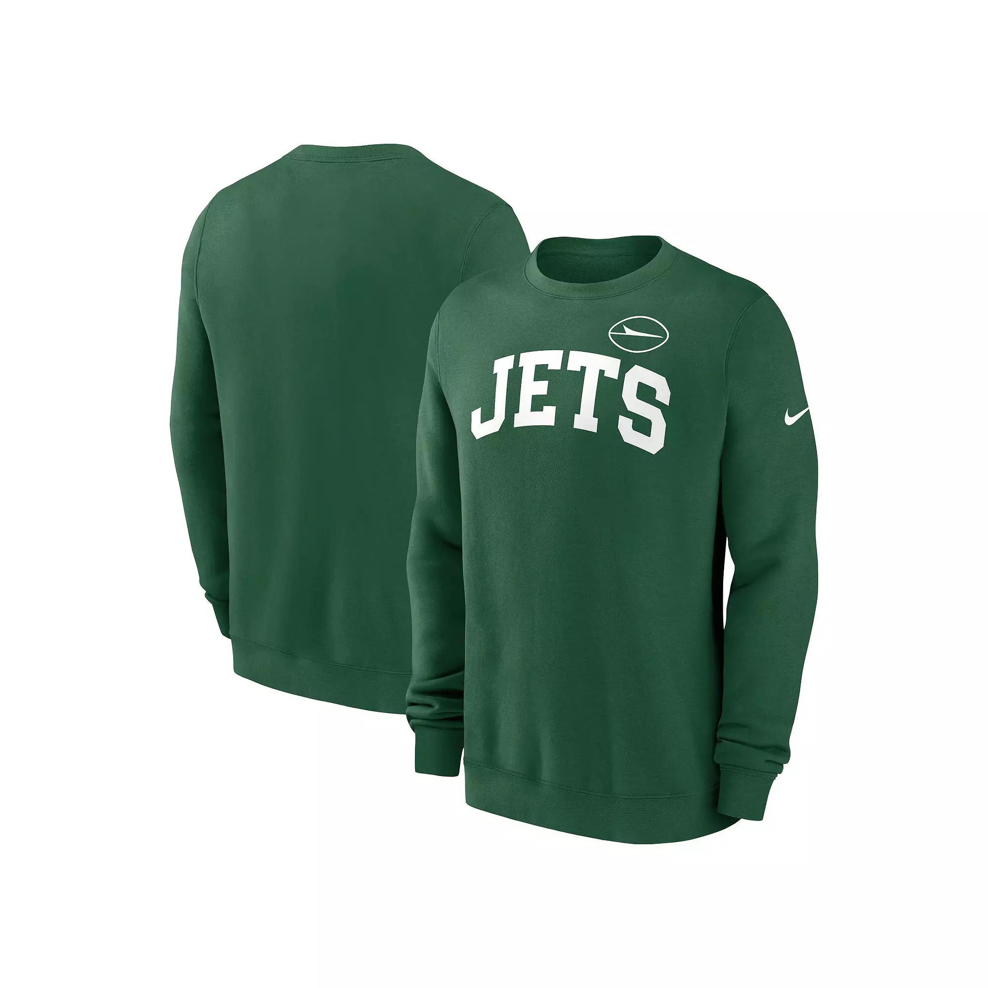 Men's Nike Green New York Jets Club Pullover Sweatshirt,  Product Image