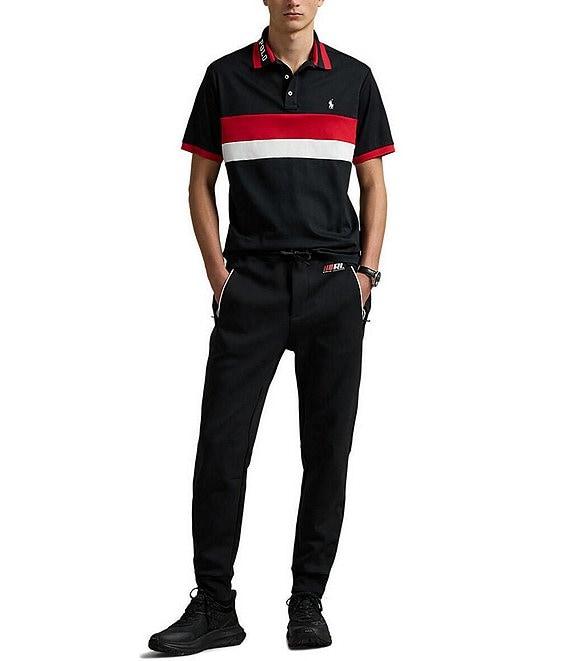 Polo Ralph Lauren Classic Fit Striped Soft Cotton Short Sleeve RL Racing Polo Shirt Product Image