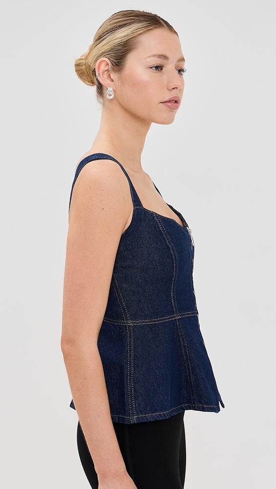 Reformation Zeta Denim Top | Shopbop Product Image