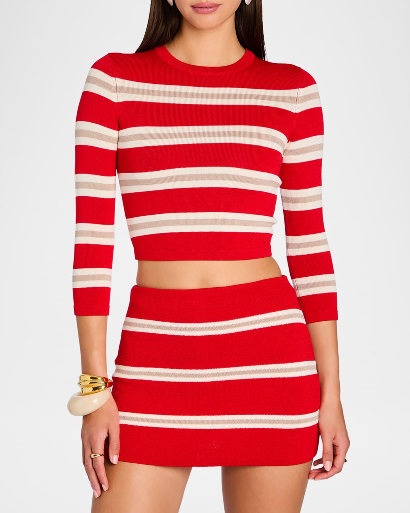 Kian Striped Knit Skort Product Image