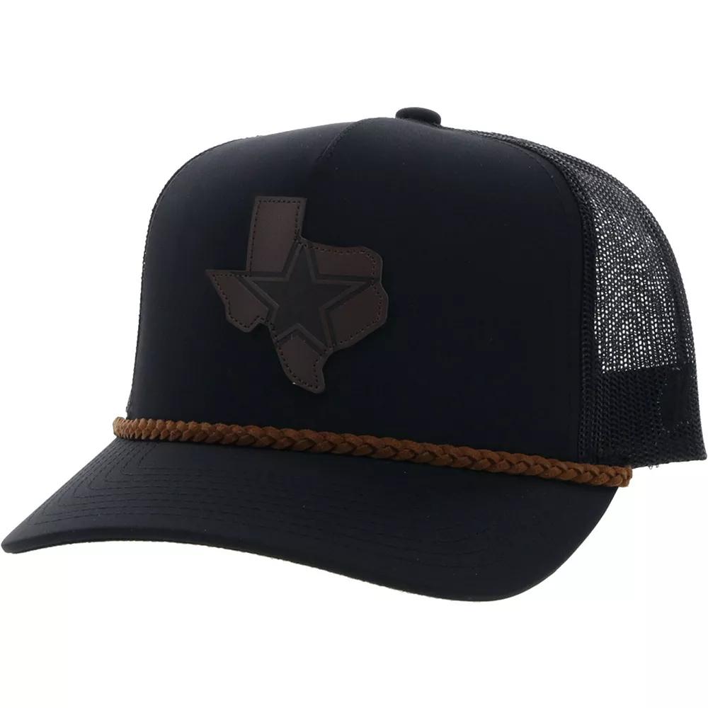 Men's HOOey Black Dallas Cowboys State Patch Trucker Snapback Hat Product Image