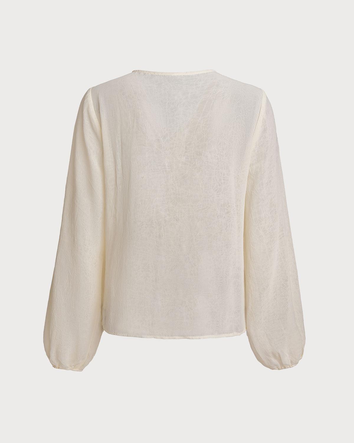 Apricot Contrast Ruffle Shirt Product Image