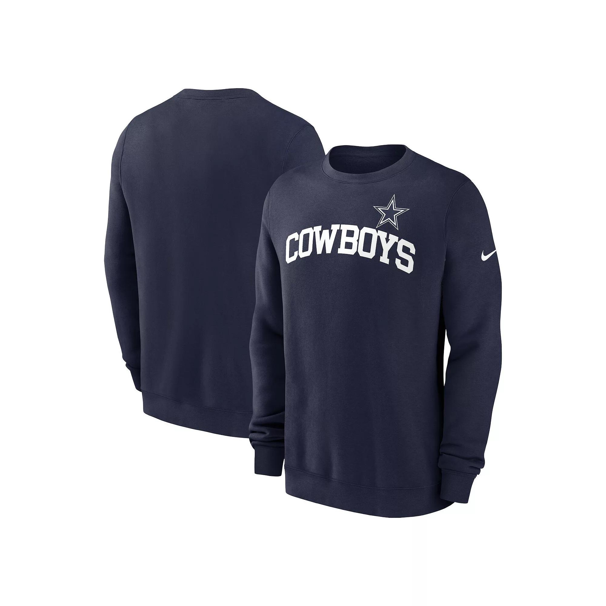Men's Nike Navy Dallas Cowboys Club Pullover Sweatshirt, Size: 3XL, Blue Product Image